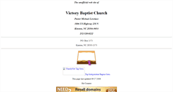 Desktop Screenshot of kinston.victory-baptist-church.us