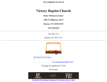 Tablet Screenshot of kinston.victory-baptist-church.us