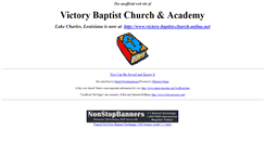 Desktop Screenshot of lake-charles.victory-baptist-church.us